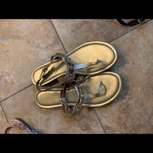Coach thong sandal gold